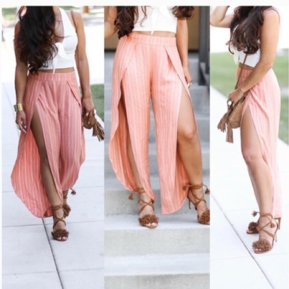 Free People Rosemary Slit Hem Pants. 2. - Picture 2 of 6
